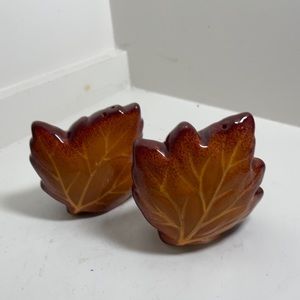 Better Homes & Gardens Maple Leaf Salt & Pepper Shakers Thanksgiving Autumn Fall